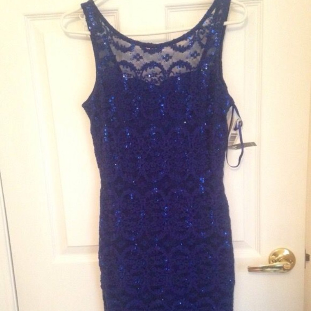 Blue sequence dress
